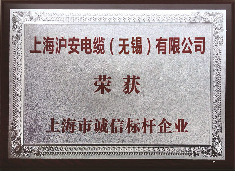上海市誠信標(biāo)桿企業(yè)